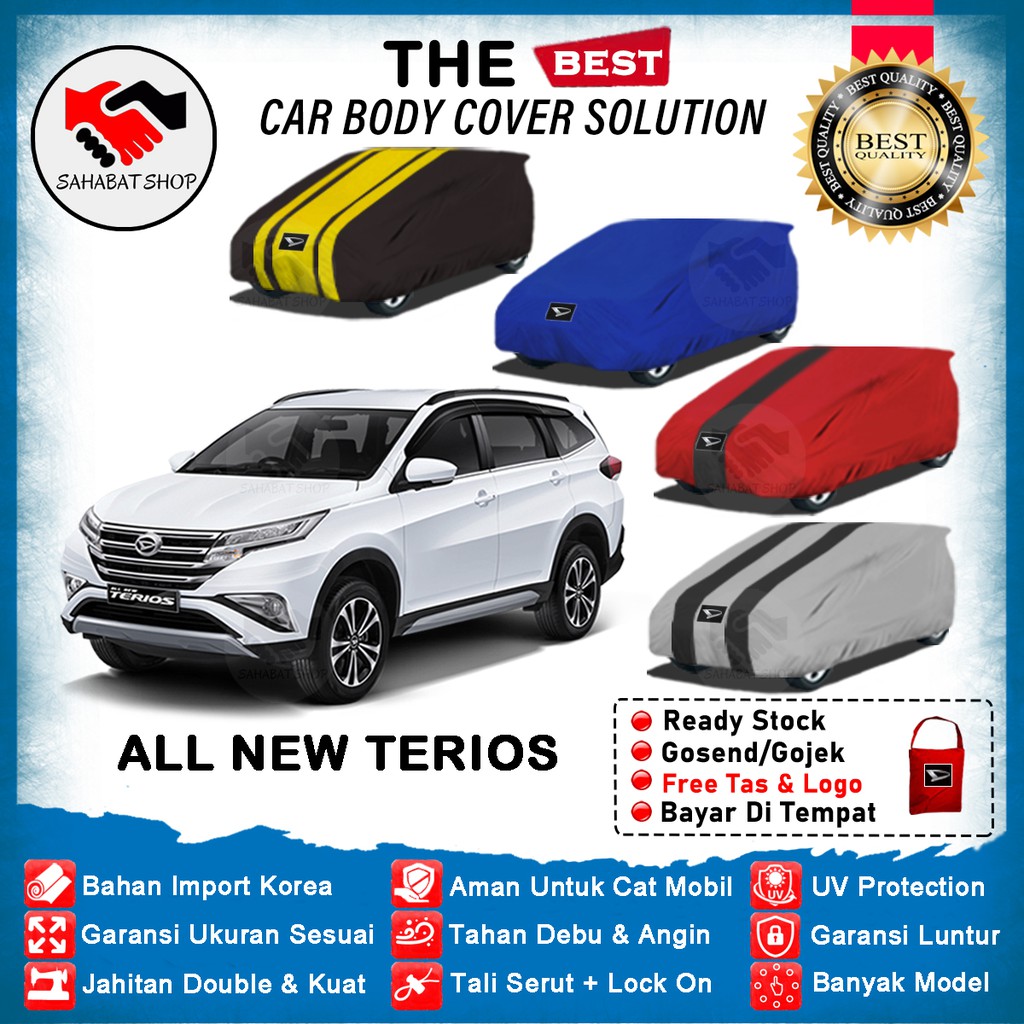 Body Cover Sarung Mobil Terios  Selimut Penutup All New Terios Mantel Tutup Daihatsu Terios Outdoor Pelindung Kerudung Mantol Kerodong Jas Bungkus Kelambu Pembungkus Mobil Waterproof