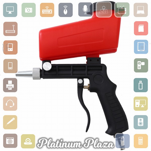 JOUSTMAX Sand Blaster Gravity Pneumatic Gun Penghilang Karat 90 PSI - AS118-3 - Red`2MED2Q-