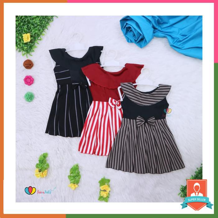 Dress cantika uk 2 - 3 tahun / dres yukensi baju anak perempuan