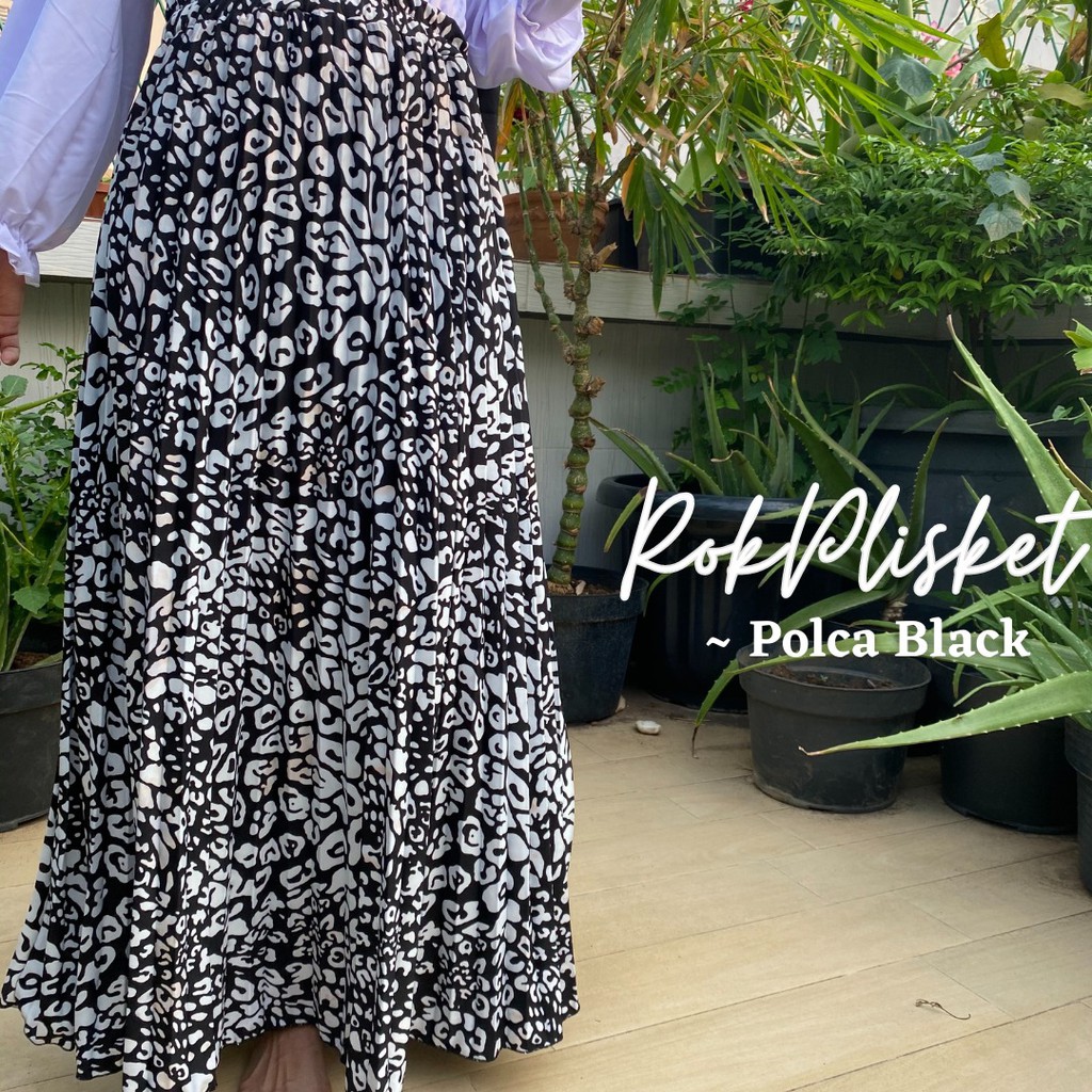 ROK PLISKET MOTIF - ROK PLISKET DAISY / ROK DAISY BUNGA / SHIFON PREMIUM / SUNCREEPE / GRADE A