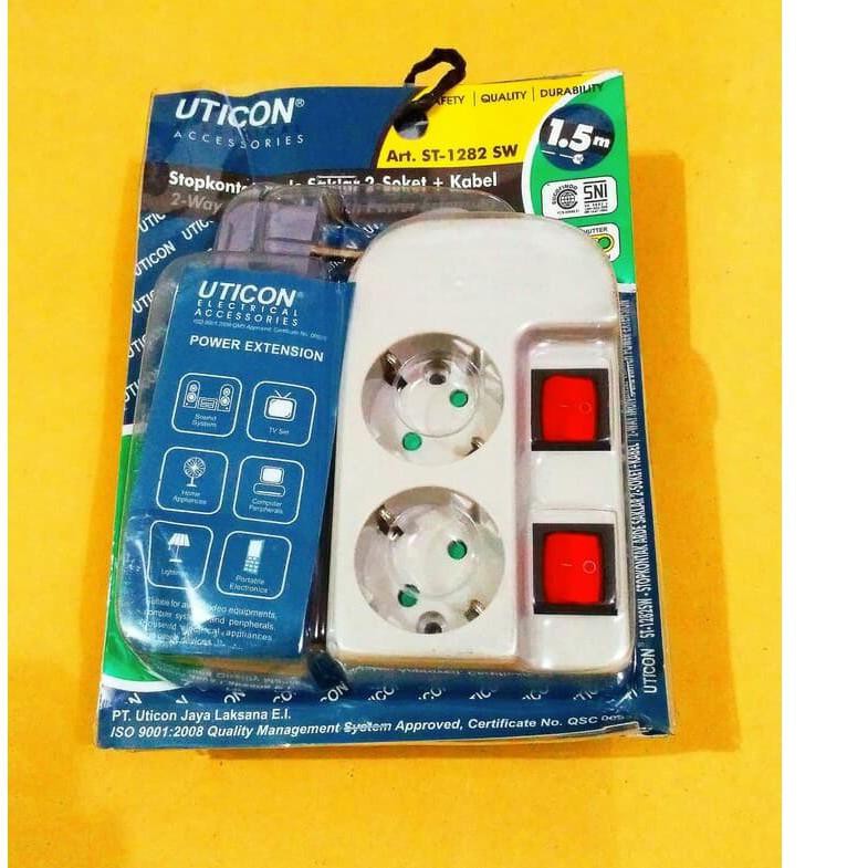 ✿ Uticon ST-1282SW Stop Kontak Multi 2 LB ✥