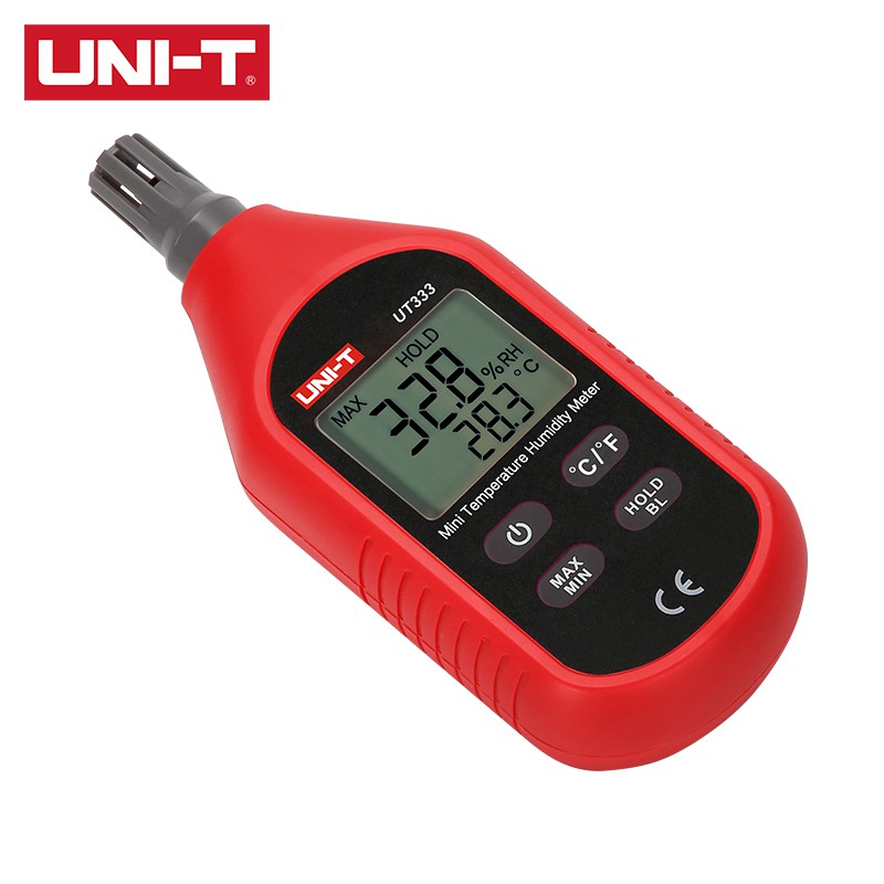 UNI-T UT333 Thermometer Hygrometer Humidity Ukur Suhu Kelembaban Udara LCD Sensor Termometer Meter