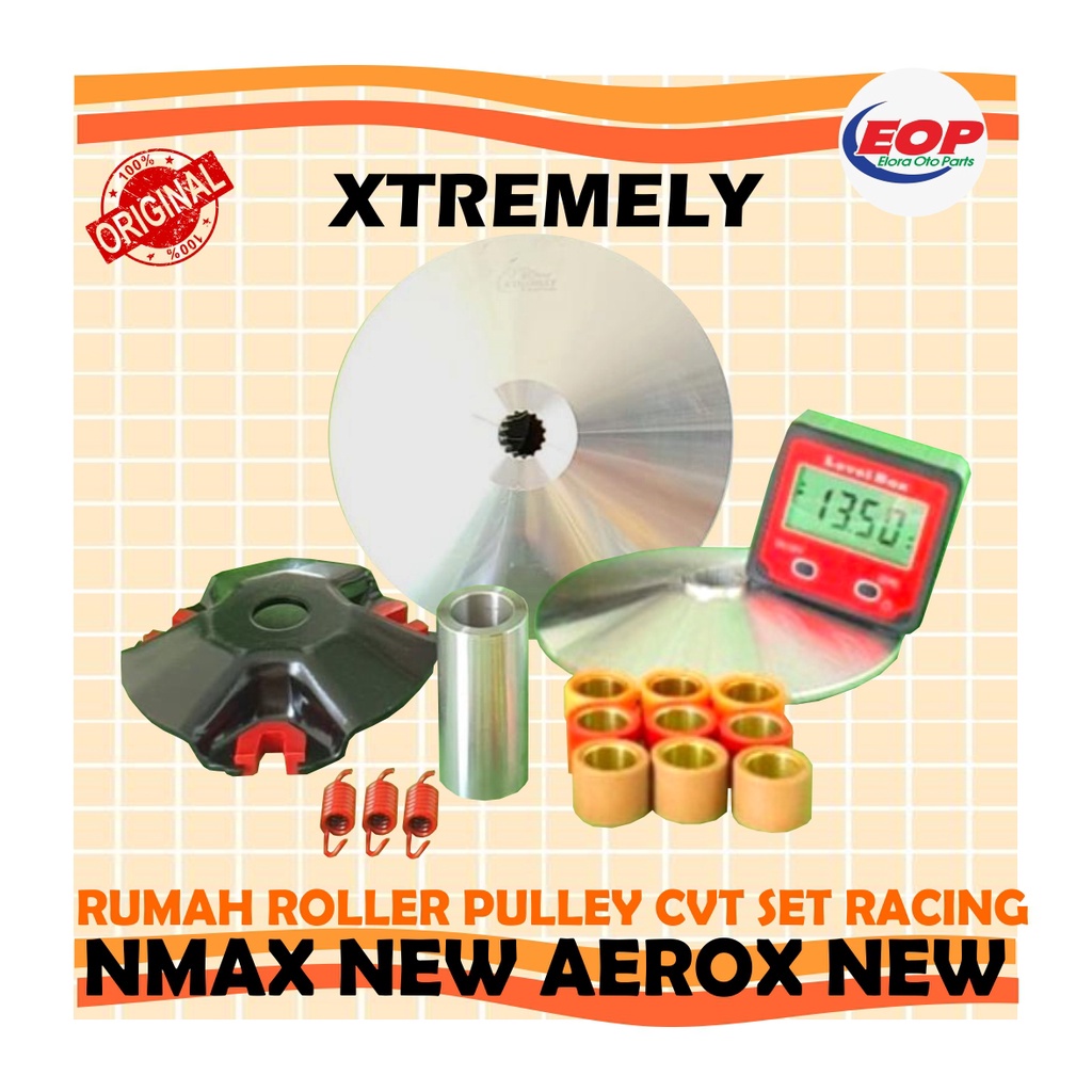 PULLEY SET ROLLER PER SENTRI NMAX NEW AEROX NEW XTR XTREMELY RACING 100% ORI