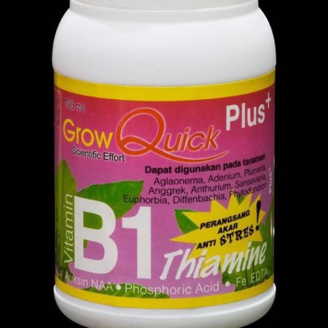Pupuk vitamin B1 plus grow quick 100ml -merangsang akar anti stress