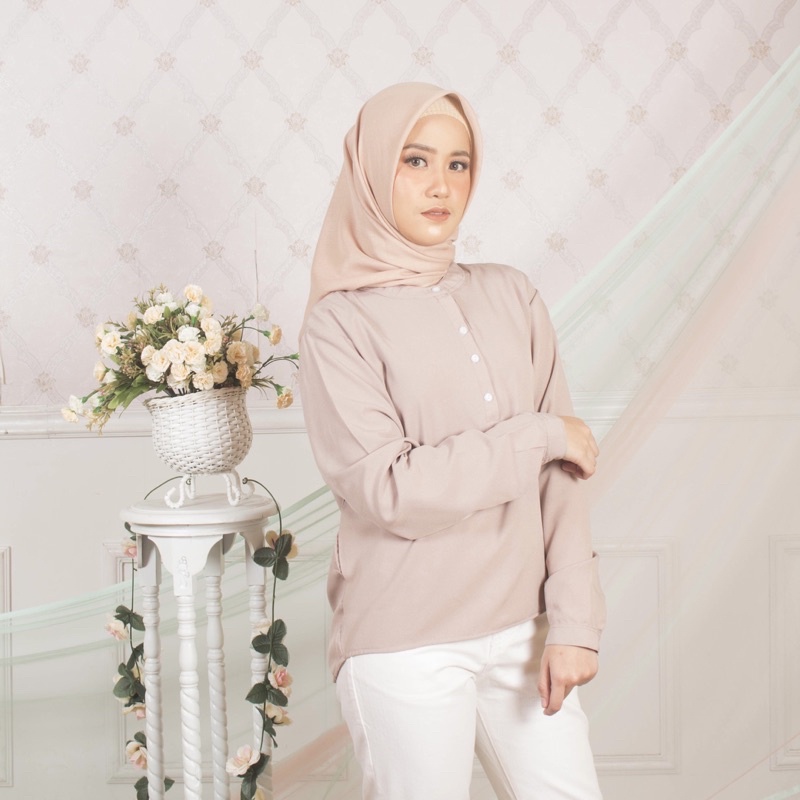 Nouri Avani Blouse busui friendly Aisha Pastel Moschino