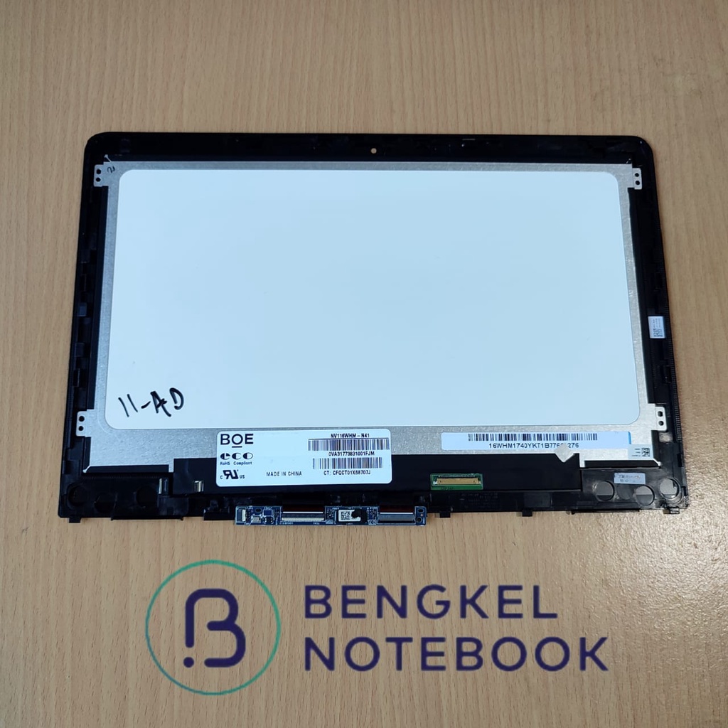 LCD Touchscreen 11.6 HP Pavilion X360 11-AD 1366X768 + Packing kayu