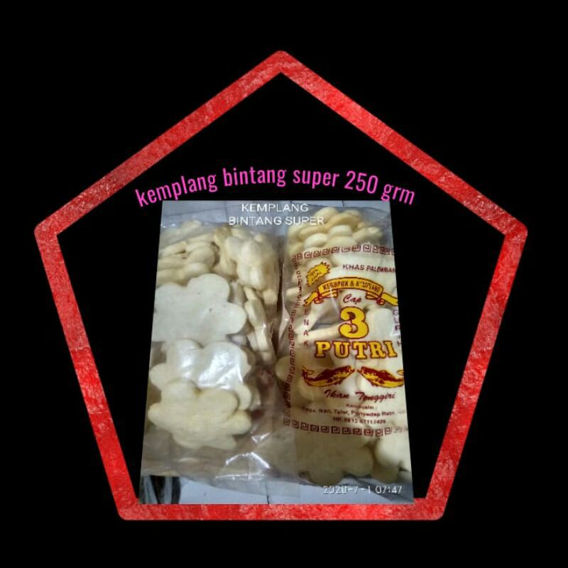 

Kerupuk/Kemplang Bintang Super Merek 3 Putri