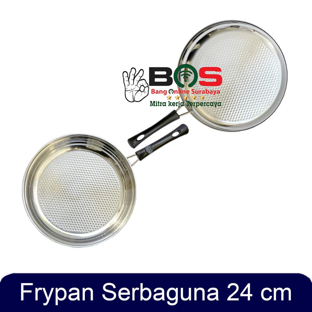 Wajan Frypan Stainless Steel 24CM Honeycomb 24 CM Anti Lengket Frypan