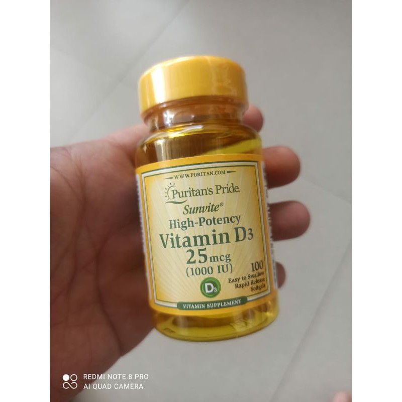 Jual Puritans Pride Vitamin D3 1000iu 100softgel Indonesia Shopee