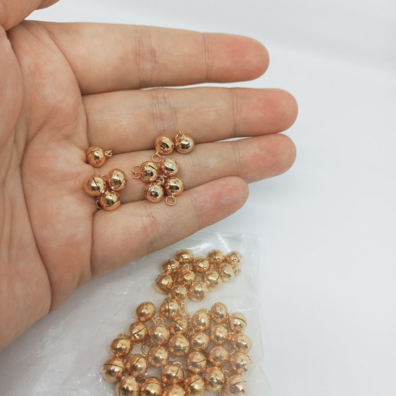 KRINCINGAN BEL MAINAN GELANG PERAK ASLI 925 LAPIS EMAS