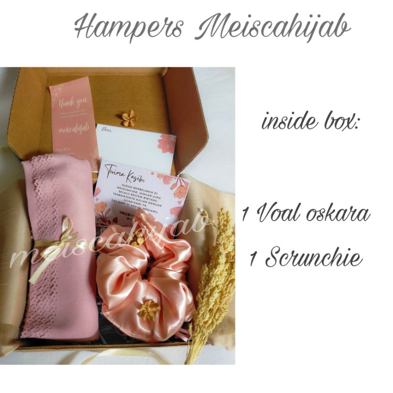 

HAMPERS HIJAB/KADO ULTAH/KADO KELULUSAN/KADO WISUDA/HANTARAN LAMARAN/SOUVENIR PERNIKAHAN