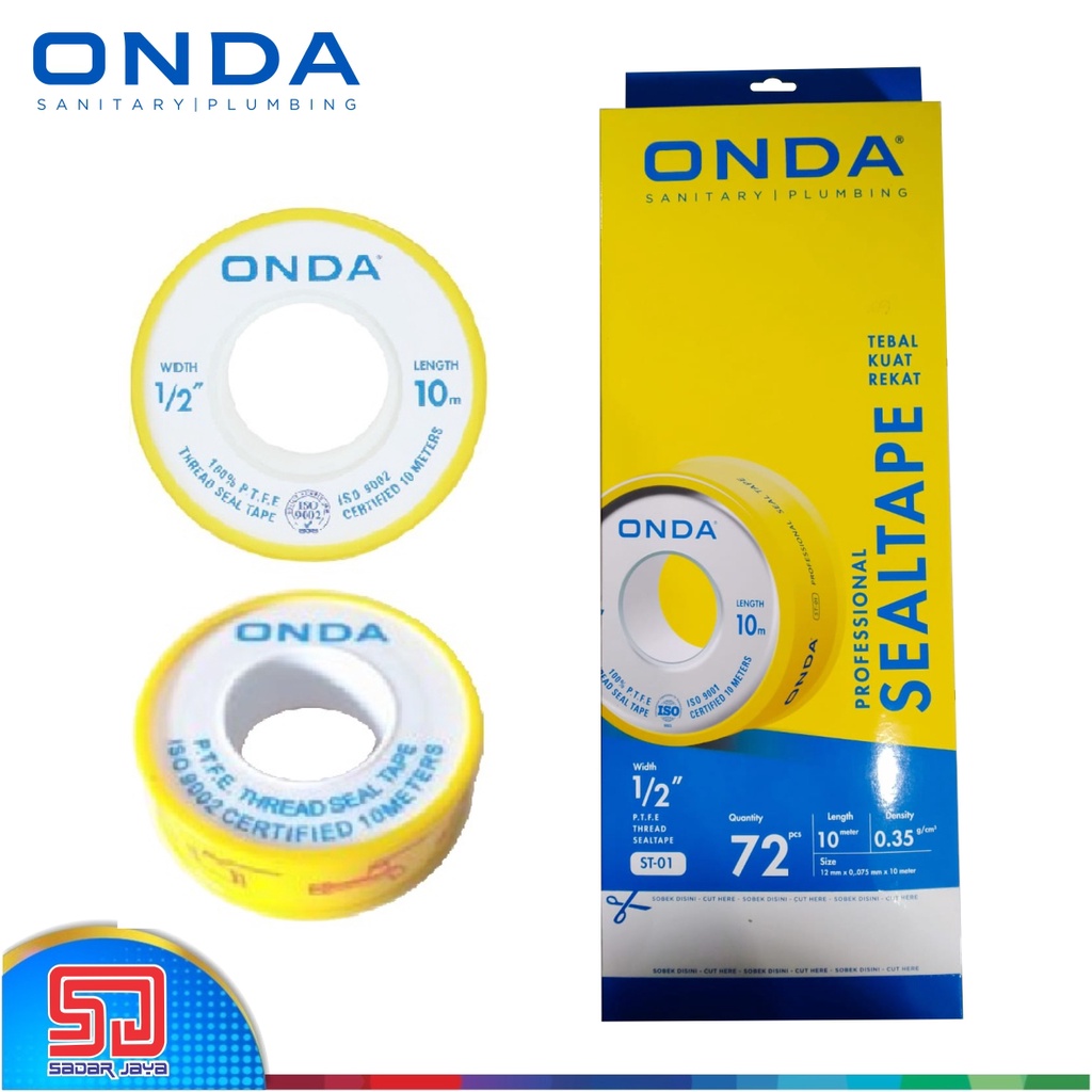 ONDA Seal Tape ST01 12mm 1/2&quot; Solatip Kran sealtape