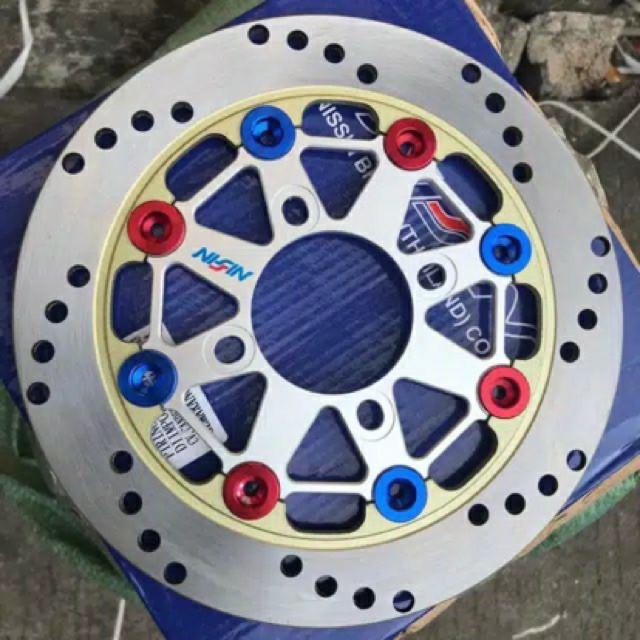 PIRINGAN CAKRAM DEPAN NISSIN FLOATING 8 MODEL BOLONG DISC BREAKE NISSIN 220MM