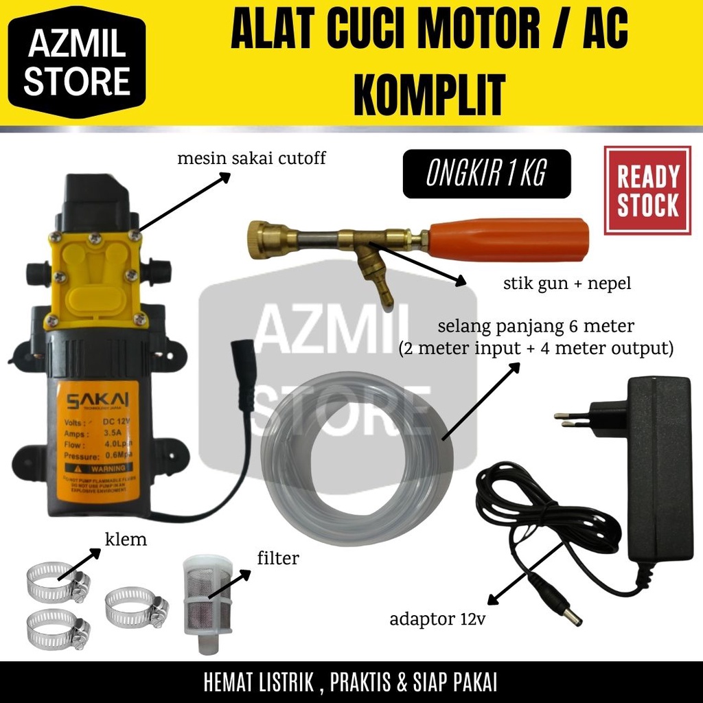 PAKET CUCI MOTOR / AC / DINAMO PUMP / MESIN STEAM JET CLEANER