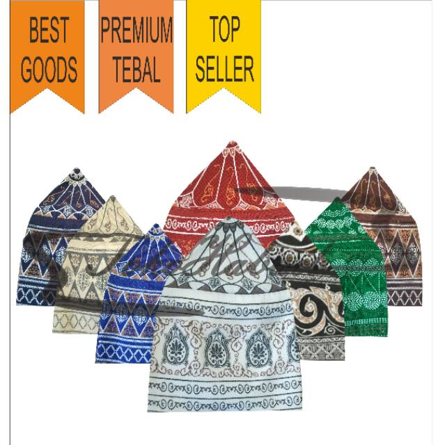 HOT PROMO! POKOKNYA GANTENG PECI NANAS RAJUT POLOS DEWASA HAJI MURAH MERCAN PUTIH HITAM MOTIF ANAK