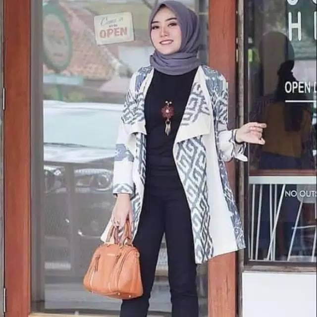 Outer Tenun Ikat Troso Etnik Tenun Blangket Halusan