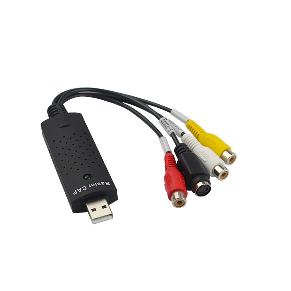 Adaptor Capture Video Card Av Dvd Vhs Dvr Digital Usb 2.0 Untuk Win10