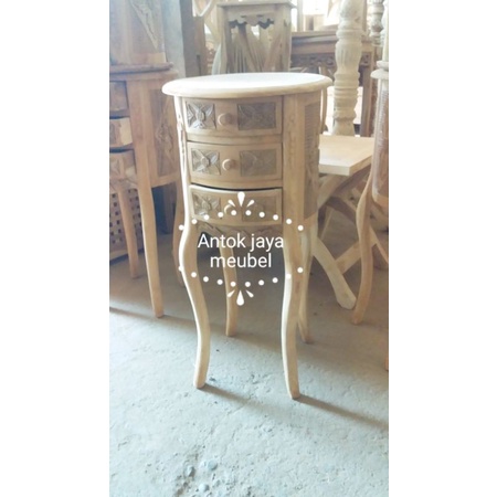 nakas bulat ukir laci3