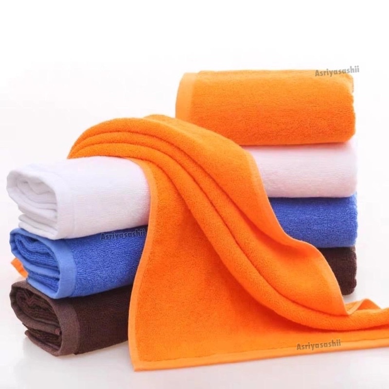 Handuk Wajah Leher Muka Orange 35x 70 Asriyasashii Cotton 100% Tebal Lembut Termurah Terlaris