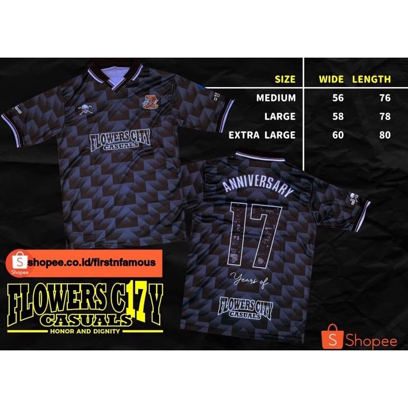 Jersey Flower City Casual (FCC) anniversary 17th away