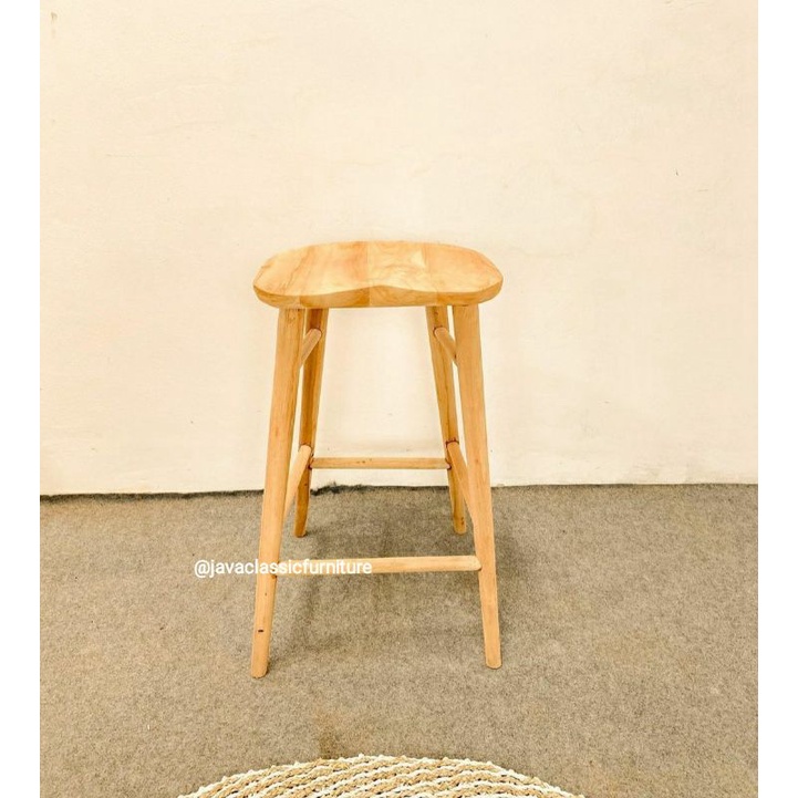 KURSI BAR CAFE RESTORAN KAYU JATI NATURAL GRADE A SUDAH FINISHING DINNING CHAIR MURAH BERKUALITAS FURNITURE MEBEL JEPARA-2