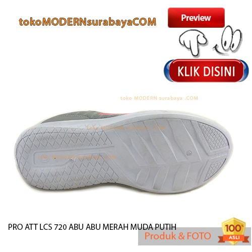 PRO ATT LCS 720 ABU MERAH MUDA PUTIH Sepatu Wanita Sneakers Kets