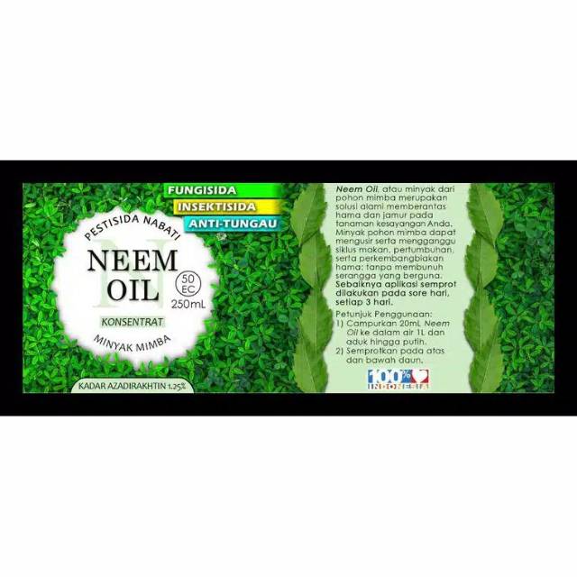 Neem oil pestisida insektisida organik - minyak mimba - pembasmi tungau - obat tungau