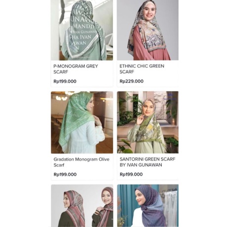 Mandjha Ivan Gunawan Fashion Scarf Motif