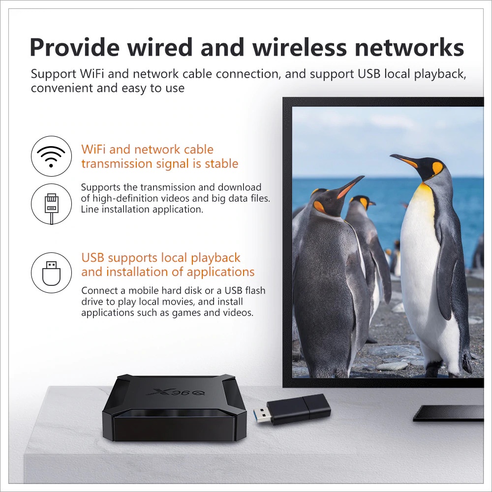 Alat Mengubah TV LED menjadi Smart TV / Mini Smart TV Box 4K Android 10 2GB 16GB