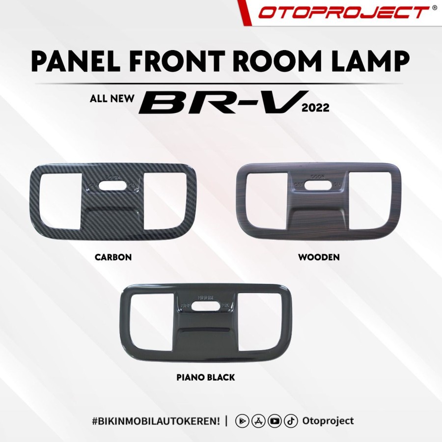 Cover Lampu Plafon Mobil Panel Front Room All New Brv 2022 Carbon Wood Black Piano Otoproject