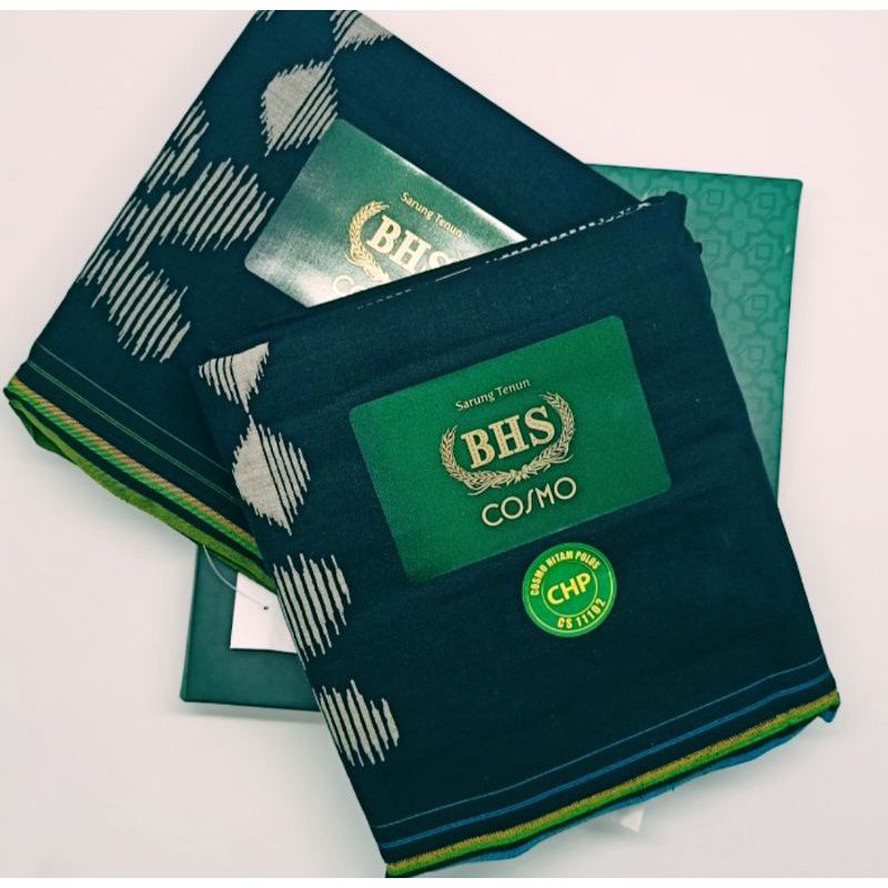 sarung BHS Cosmo hitam polos tumpal kembang