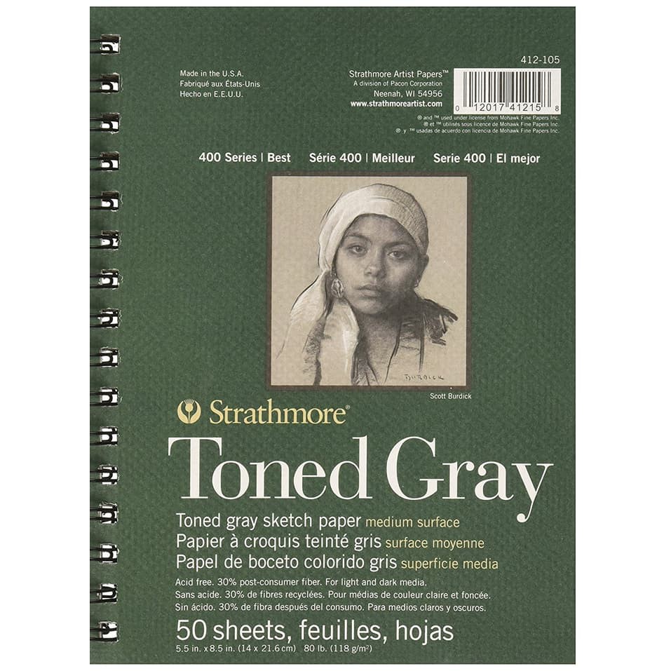 

Papan Tulis Gambar - Lyra Sketch Book - Kiky Sketch Book Strathmore Toned Gray 5.5" X 8.5" Sketch