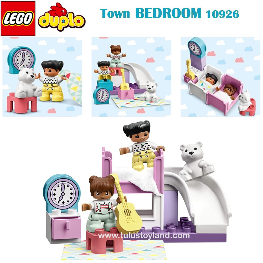 LEGO Original DUPLO Town Playroom 10925 Bedroom 10926 Pizza Stand 10927 ASLI Mainan Susun Balok