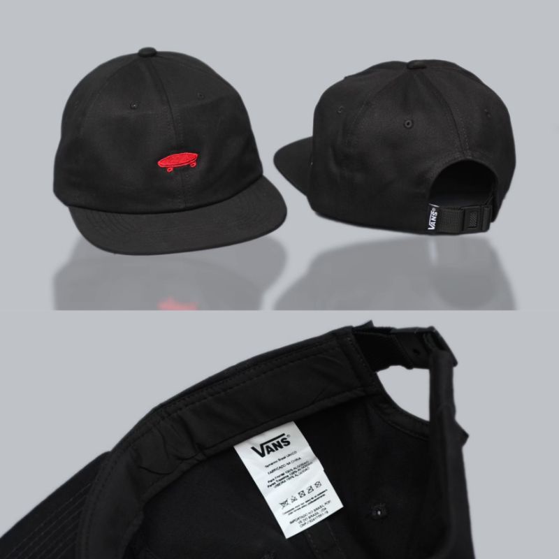 Topi 5 Panel Vans Salton Red Cap High Mirror Quality