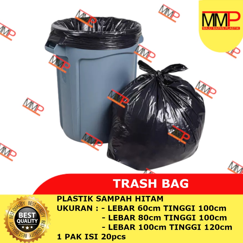 Jual Trash Bag Kantong Sampah Kantong Sampah Hitam Besar Isi 20 Pcs Shopee Indonesia 5460