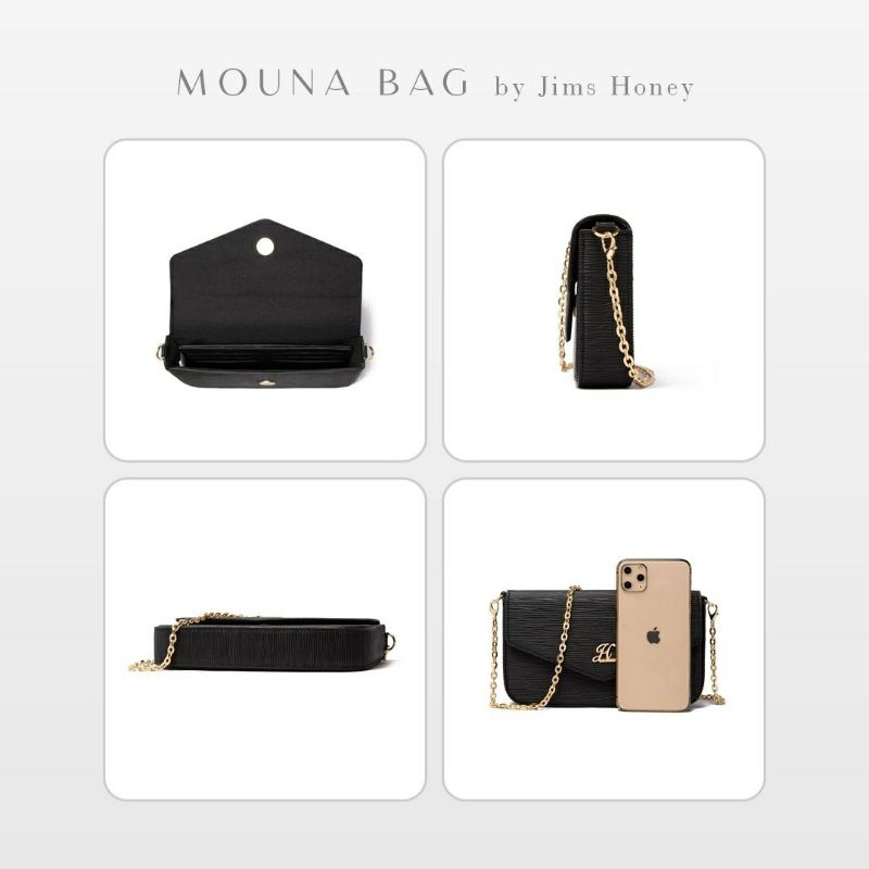 Mouna Bag Jims Honey Original Tas Selempang Wanita free box wallet card holder clutch realpic cod