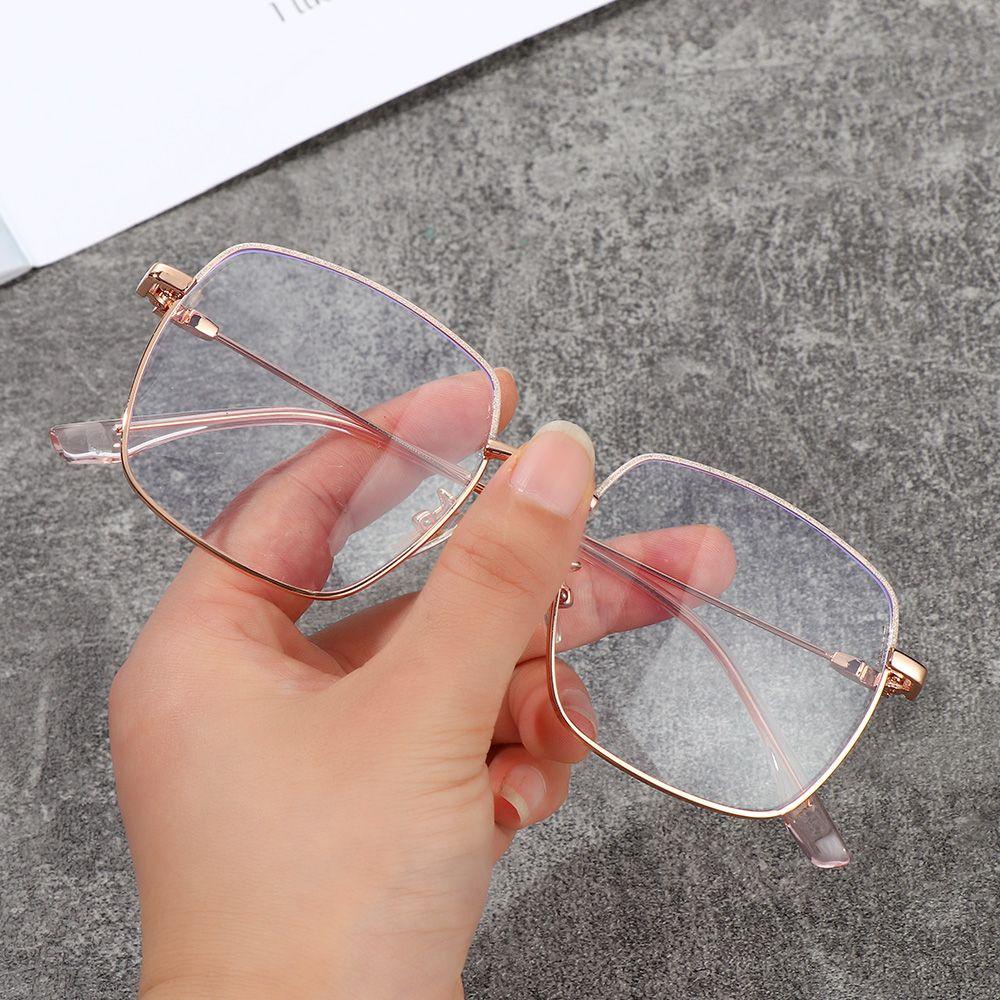 Nanas Vintage Persegi Kacamata Vision Care Wanita Fashion Spectacles Diamond Frame Eyewear