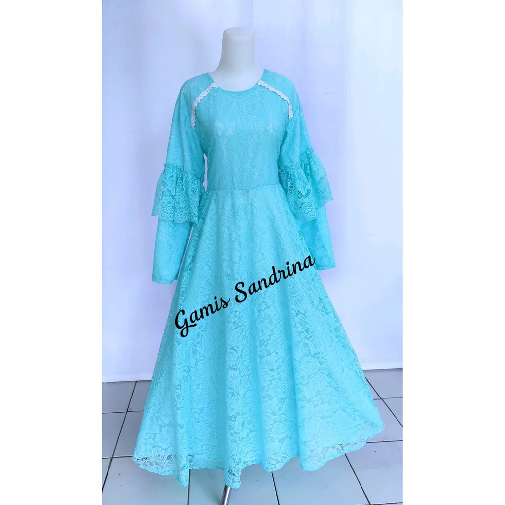 GAMIS ANAK SANDRINA WARNA MINT USIA NEWBORN (READYSTOCK)