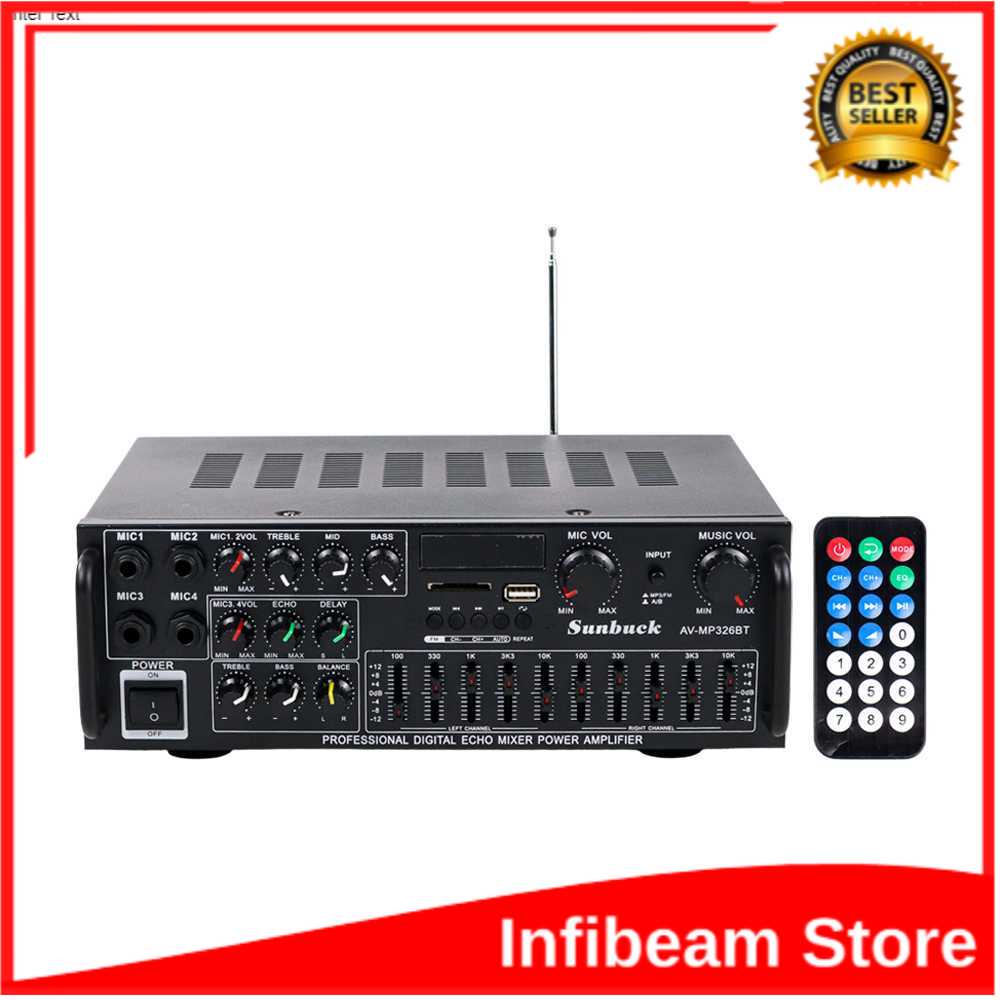 Sunbuck Bluetooth EQ Amplifier Karaoke FM 2000W - AV-MP326BT / Sunbuck Bluetooth EQ Audio Amplifier 