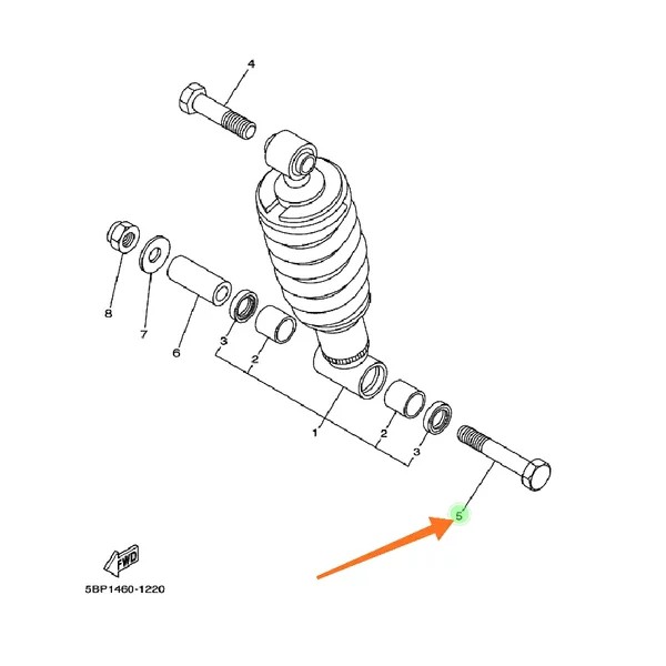 BAUT MONO SHOCK SHOK BELAKANG ARM RELAY CONROD BAWAH SCORPIO ORIGINAL YGP 90101-12801