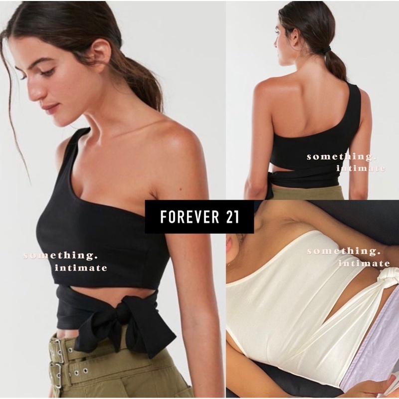 URBAN OUTFITTERS UO EMILY Soak Up The Sun One Shoulder Tie-waist Tank / Tied Crop Top Sabrina Bali B