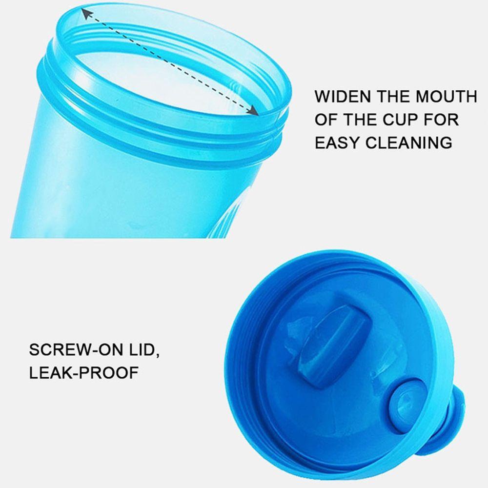 [Elegan] Botol Shake PP 400ml Bubuk Mixing Minum Outdoor Untuk Perlengkapan Minum Dapur