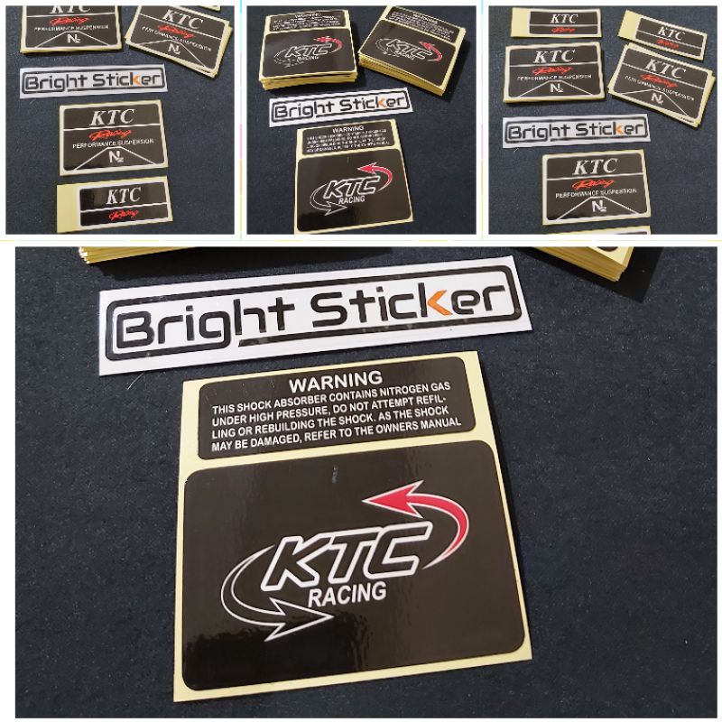 STICKER SHOCK KTC RACING DAN WARNING,KTC RACING N2 PRINCUTT