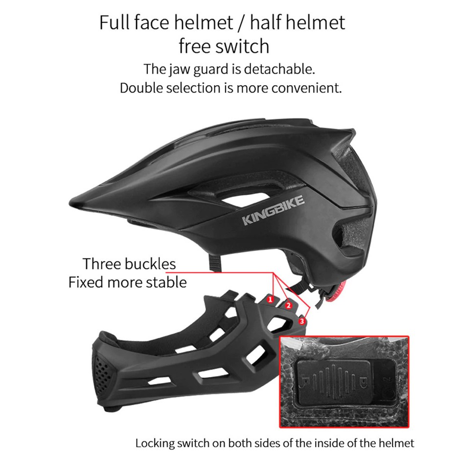 COD Helm Modular Sepeda Anak Full Face Bike Riding Helmet Protective Gear