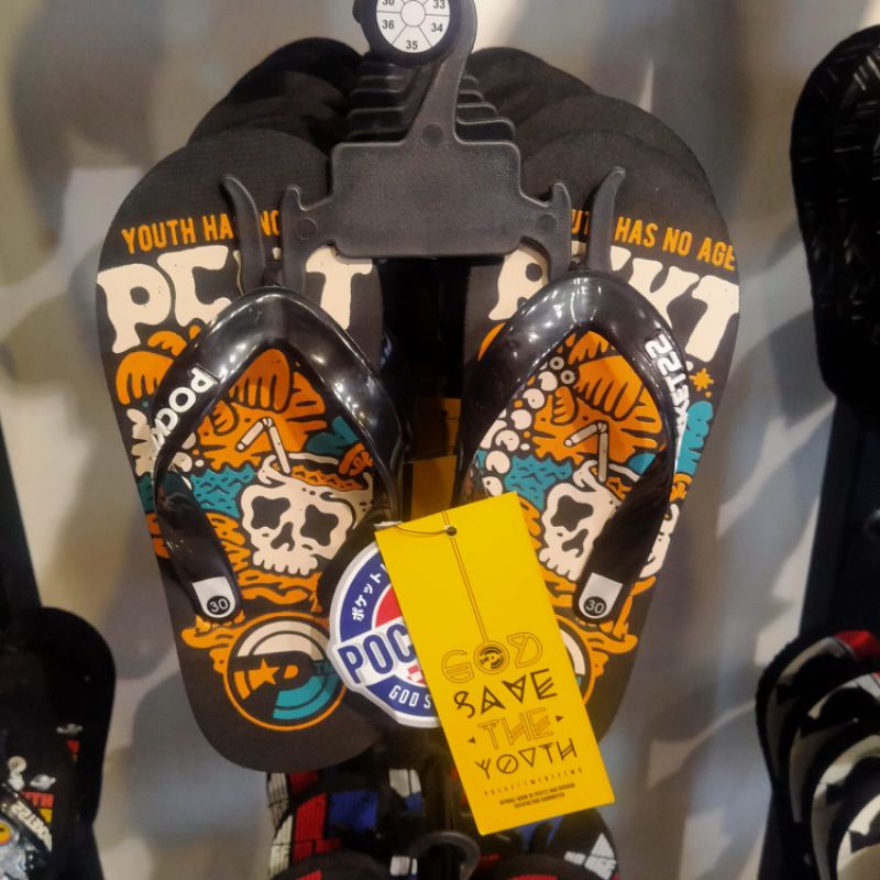 SANDAL JEPIT PRIA ANAK POCKET22 - CHAPCO HITAM