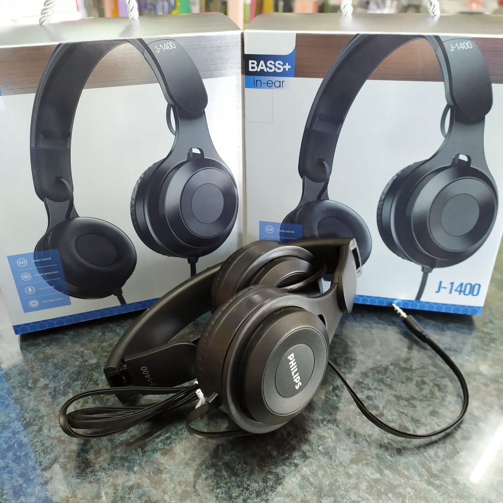 Headphone Philips J1400 J-1400 Bass+ Stereo