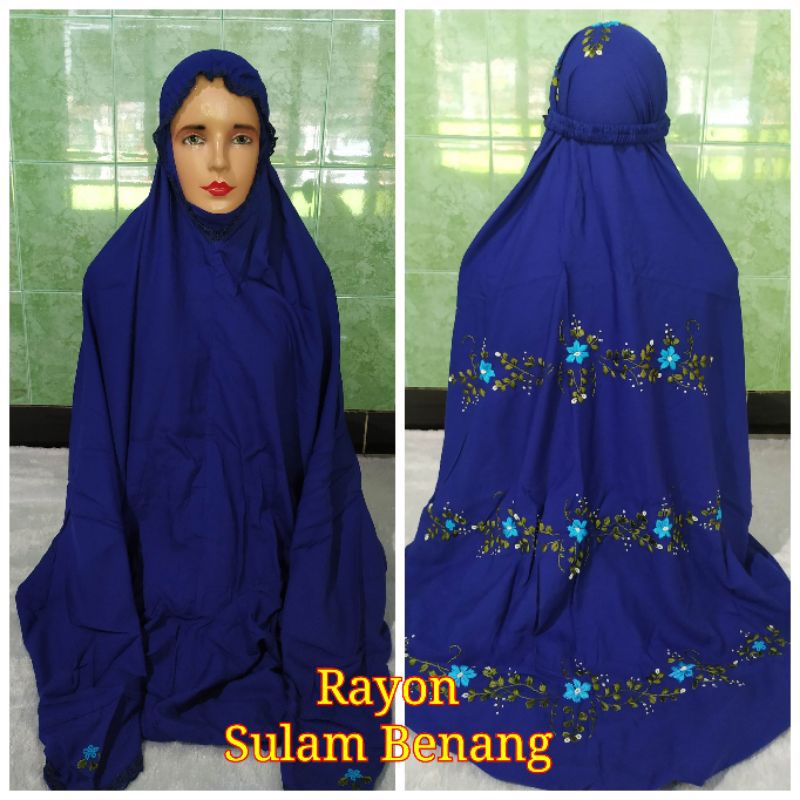 Mukena Terusan Rayon Sulam benang
