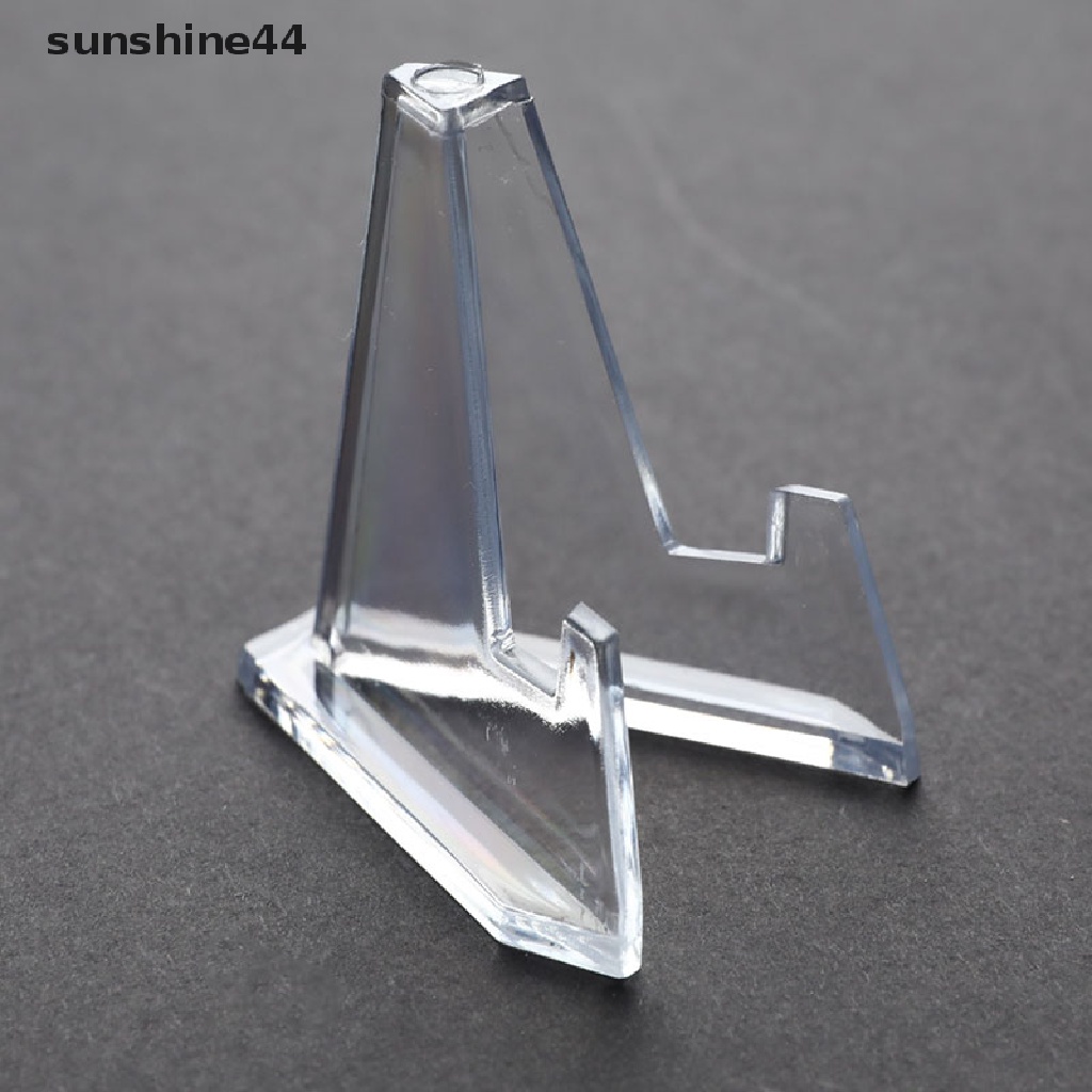 Sunshine 1Pc Stand Display Holder Kartu / Koin / Lencana Bahan Akrilik