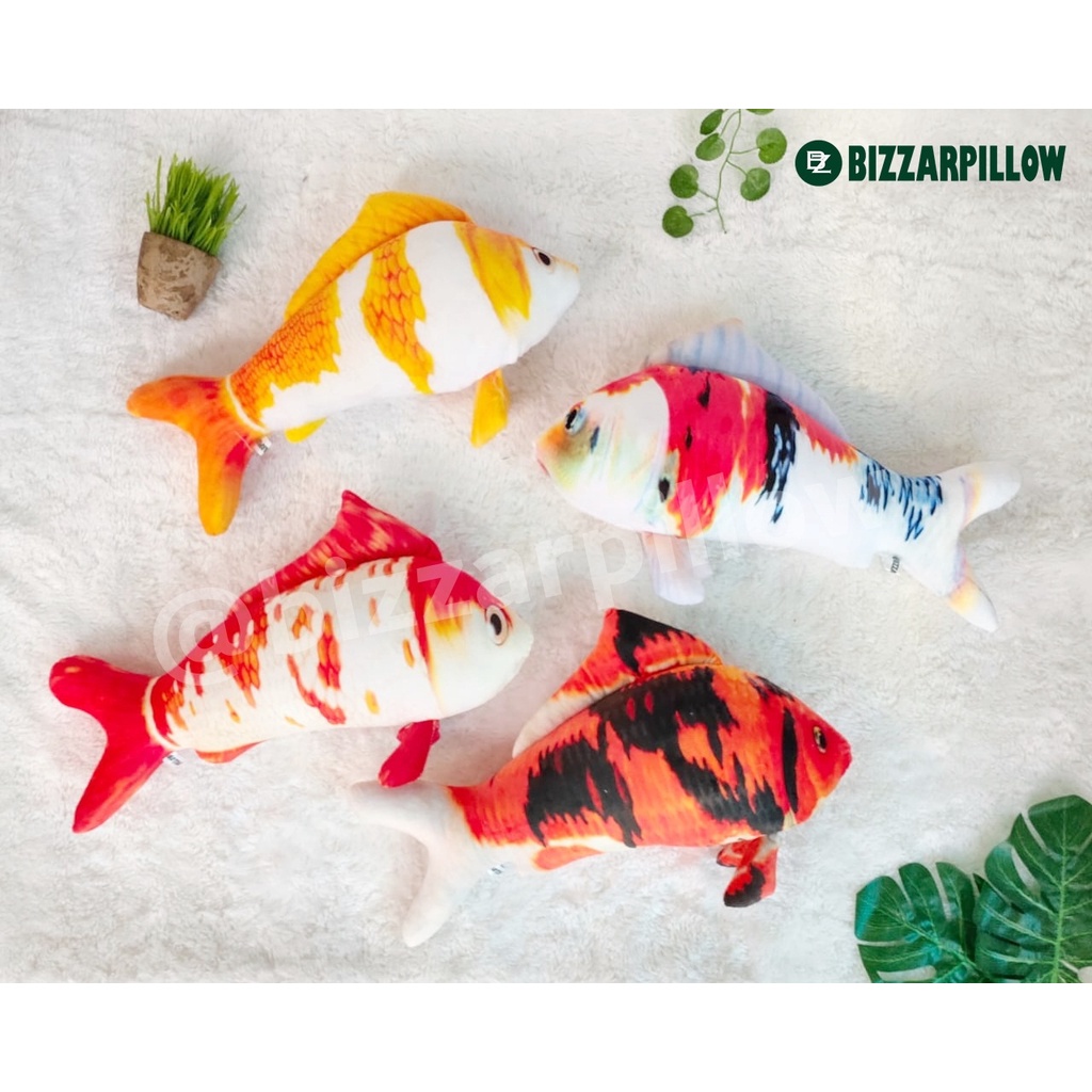 Bizzarpillow Bantal Ikan Koi Size M Bantal Unik BZ068