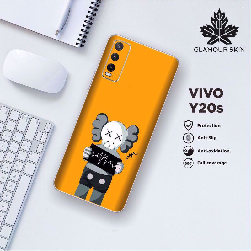 *(Dapat2PCS)* VIVO Y20S Garskin Case/Stiker Protector Motif ORANGE